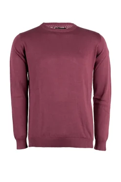 Pullover girocollo in puro cotone uomo
