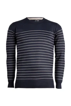 Pullover girocollo multiriga
