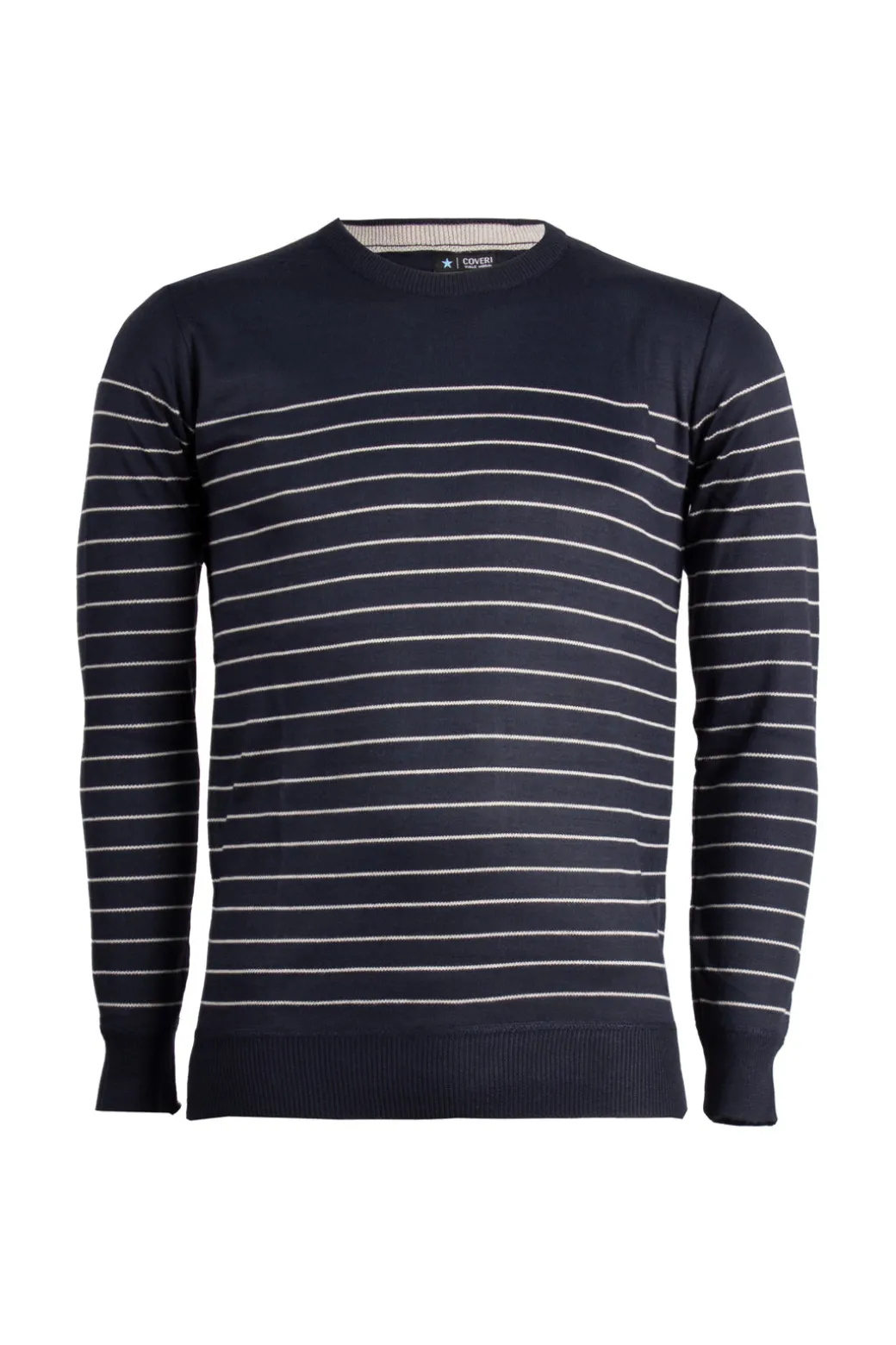 Pullover girocollo multiriga