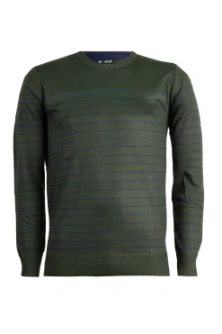 Pullover girocollo multiriga