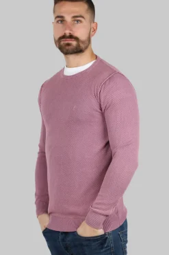 Pullover girocollo puro cotone acid wash