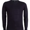 Pullover scollo a v con parasudore in contrasto