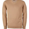 Pullover scollo a V in puro cotone