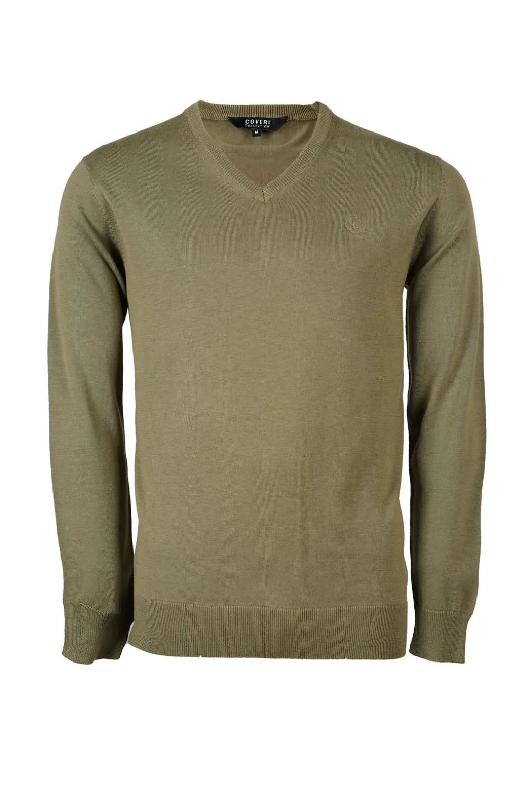 Pullover scollo a V in puro cotone