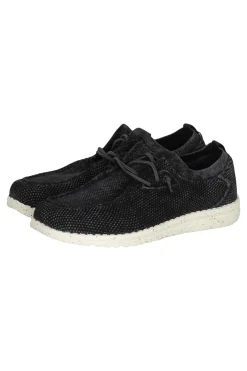 Scarpa stringata in morbido tessuto elasticizzato