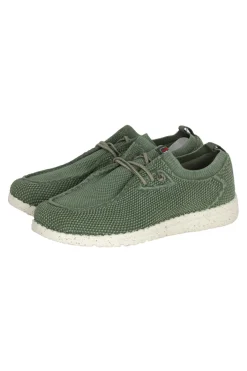 Scarpa stringata in morbido tessuto elasticizzato