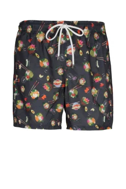 Shorts mare uomo Made in Italy motivo ramen