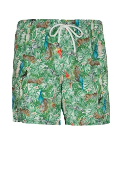 Shorts mare uomo Made in Italy motivo giungla