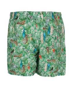 Shorts mare uomo Made in Italy motivo giungla