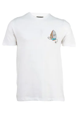 T-shirt Ghit Milano tinta unita con stampa su petto e schiena