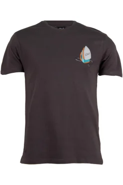 T-shirt Ghit Milano tinta unita con stampa su petto e schiena