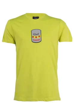 T-shirt Ghit Milano tinta unita con stampa spaghetti all'assassina su petto e schiena