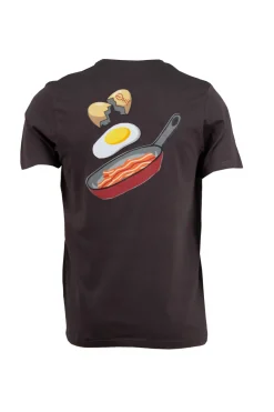 T-shirt Ghit Milano tinta unita con stampa uovo su petto e schiena