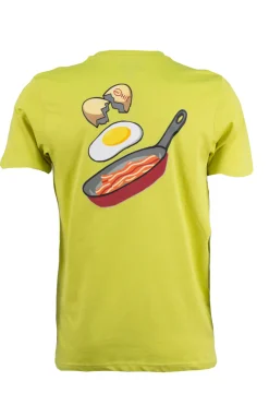 T-shirt Ghit Milano tinta unita con stampa uovo su petto e schiena