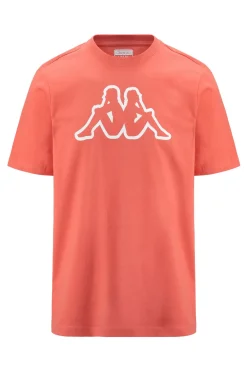 T-shirt girocollo con logo Kappa sul petto