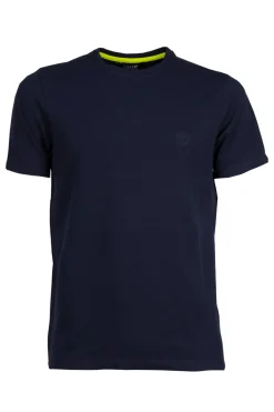 T-shirt girocollo con manica corta e dettagli fluo