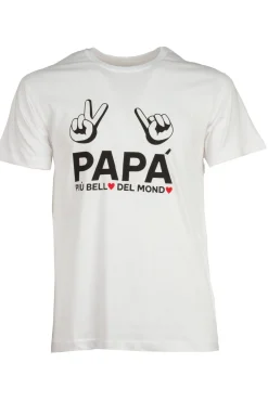 T-shirt girocollo con stampa sul petto