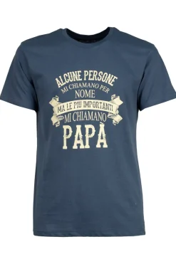 T-shirt girocollo con stampa sul petto