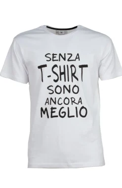 T-shirt girocollo con stampa umoristica