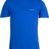 T-shirt girocollo Cotton Belt tinta unita con logo stampato sul petto