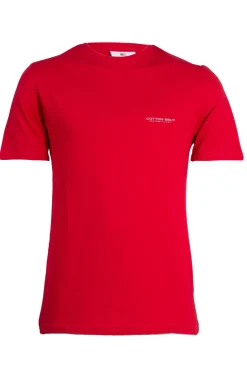 T-shirt girocollo Cotton Belt tinta unita con logo stampato sul petto