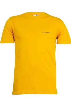 T-shirt girocollo Cotton Belt tinta unita con logo stampato sul petto