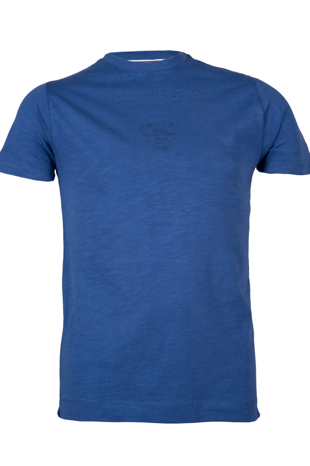 T-shirt girocollo in cotone pastello con stampa hd sul petto