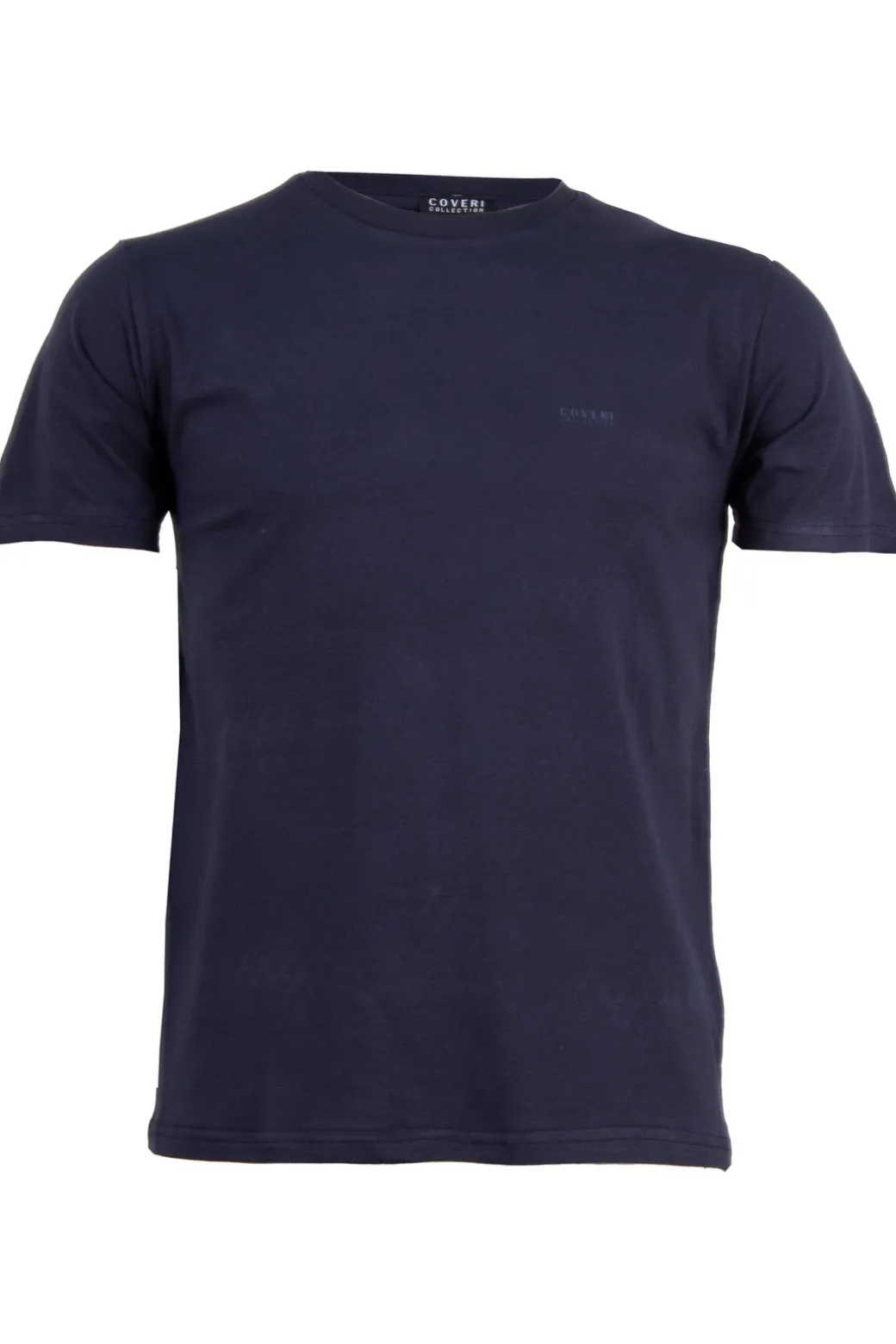 T-shirt girocollo in cotone elasticizzato