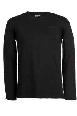 T-shirt girocollo in cotone elasticizzato con logo sul cuore