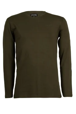 T-shirt girocollo in cotone elasticizzato con logo sul cuore