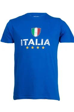 T-shirt girocollo manica corta con stampa Italia