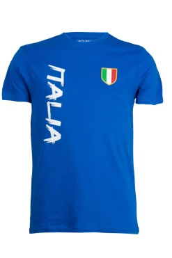 T-shirt girocollo manica corta con stampa Italia