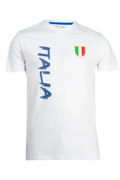 T-shirt girocollo manica corta con stampa Italia