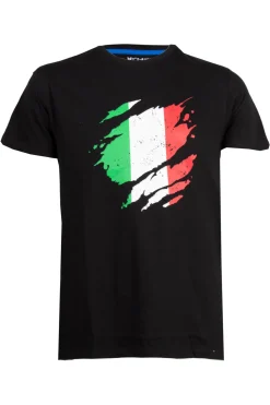 T-shirt girocollo manica corta con stampa Italia