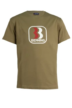 T-shirt girocollo manica corta con stampa sul petto