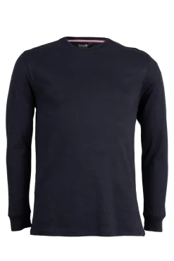 T-shirt girocollo manica lunga con taping interno collo