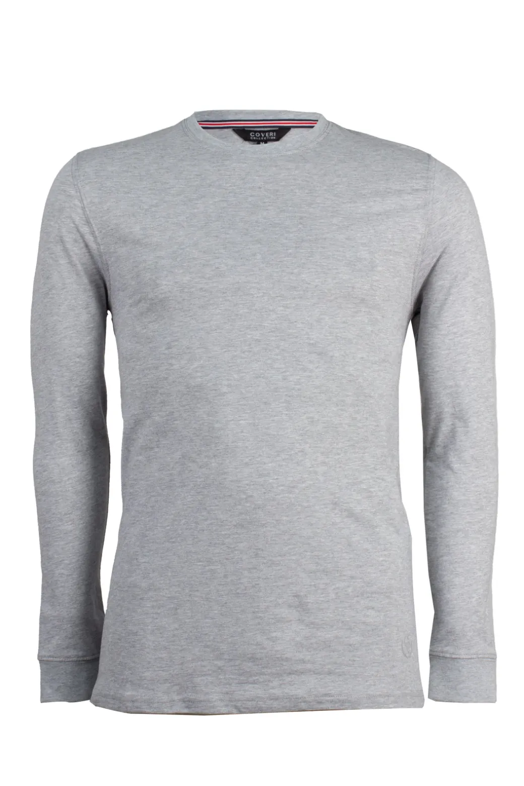 T-shirt girocollo manica lunga con taping interno collo