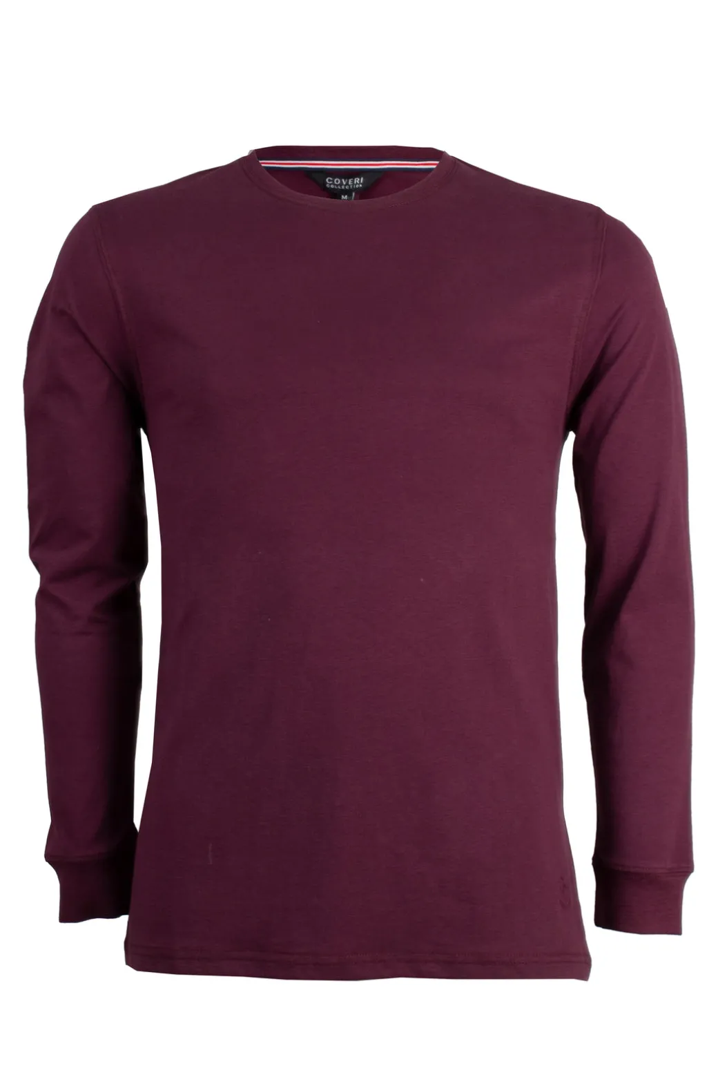 T-shirt girocollo manica lunga con taping interno collo