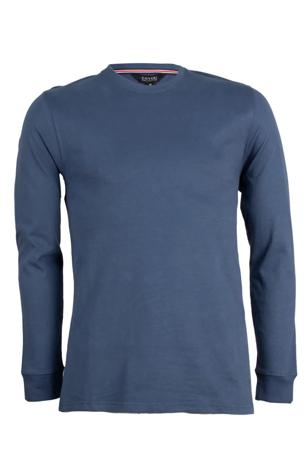 T-shirt girocollo manica lunga con taping interno collo
