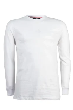 T-shirt girocollo manica lunga con taping interno collo