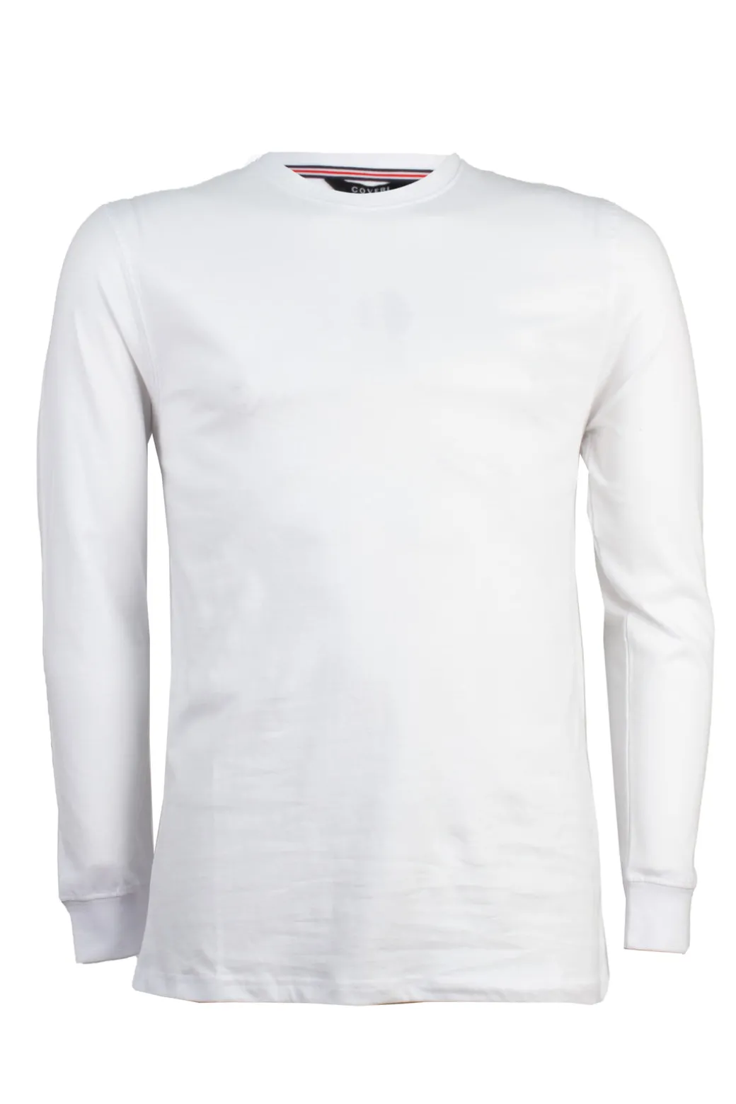 T-shirt girocollo manica lunga con taping interno collo