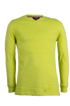 T-shirt girocollo manica lunga con taping interno collo