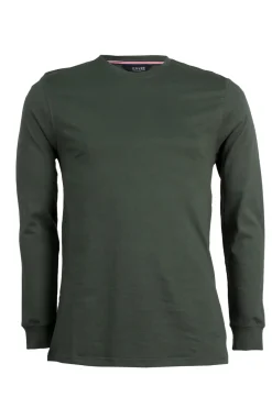 T-shirt girocollo manica lunga con taping interno collo