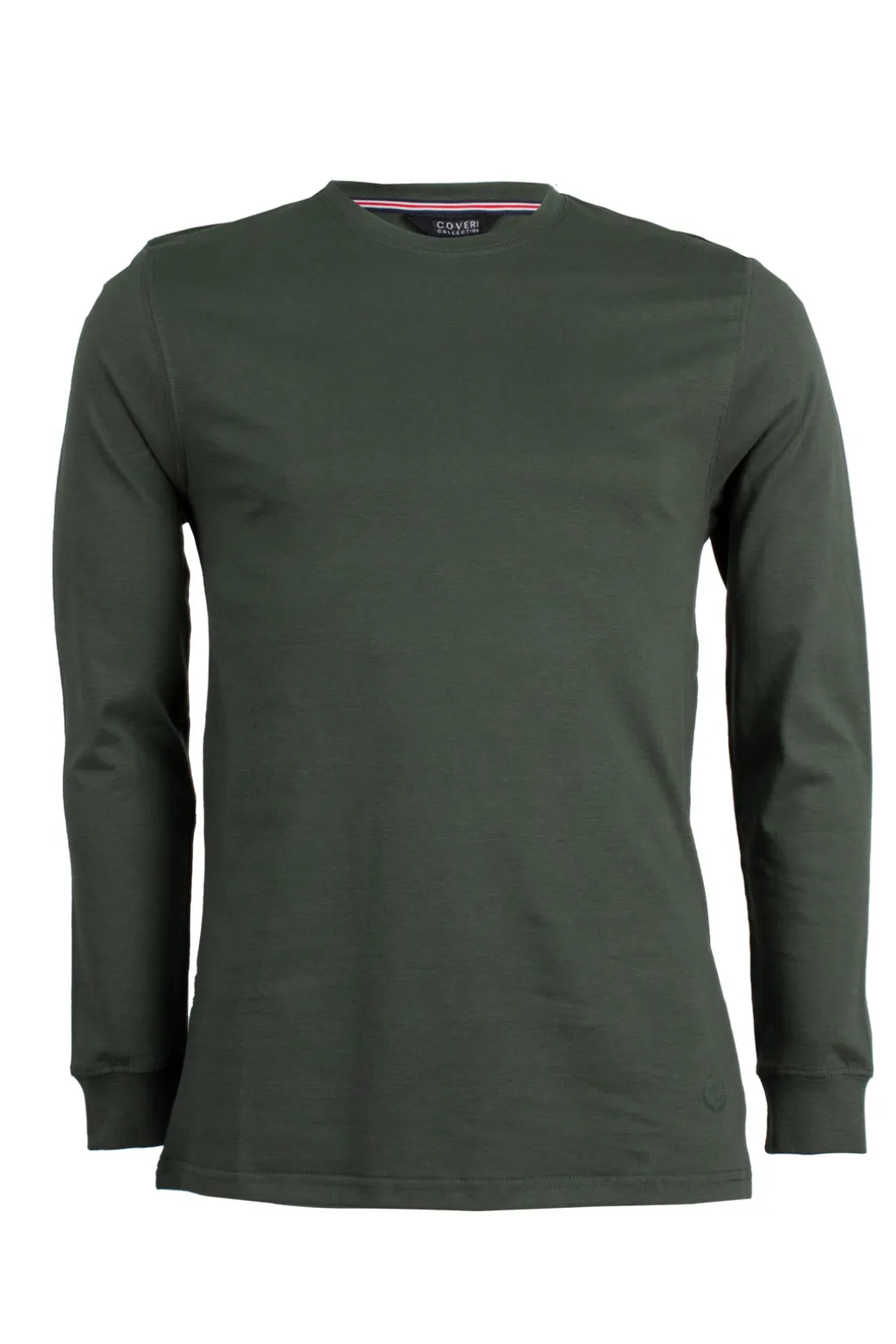 T-shirt girocollo manica lunga con taping interno collo