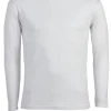 T-Shirt girocollo tinta unita manica lunga