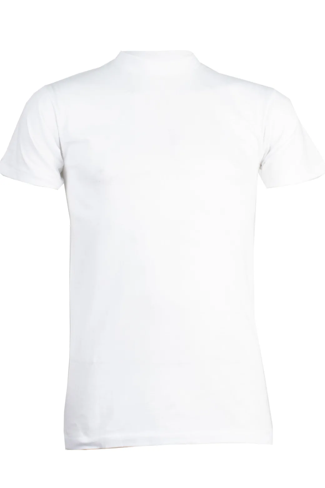 T-shirt girocollo tinta unita muscle fit in puro cotone Made in Italy