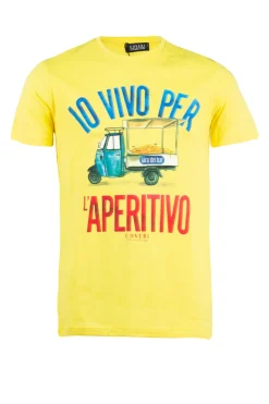 T-shirt girocollo uomo in cotone made in Italy