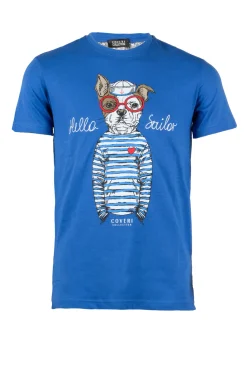 T-shirt girocollo uomo in cotone made in Italy