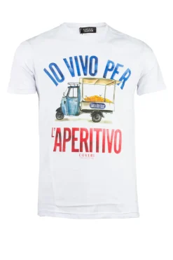 T-shirt girocollo uomo in cotone made in Italy