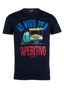 T-shirt girocollo uomo in cotone made in Italy